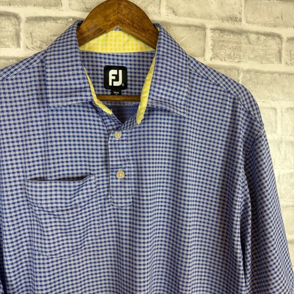 FootJoy Other - FootJoy Mens XL Blue Gingham Polo Shirt La Quinta Resort Club Golf Short Sleeve